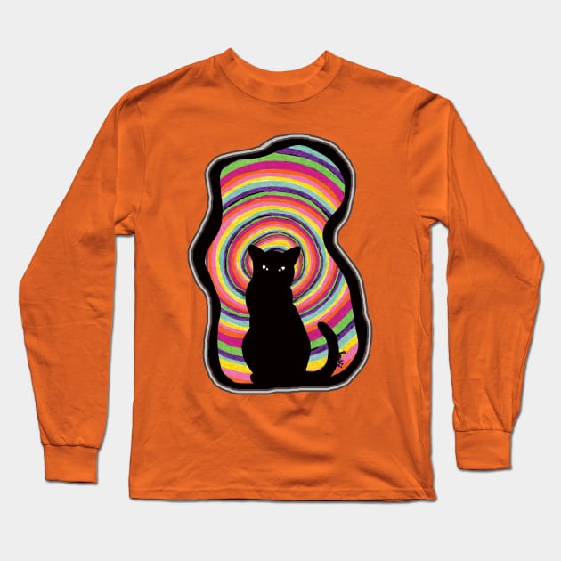 time for child stories: the BLACK CAT Long Sleeve T-Shirt by roublerust